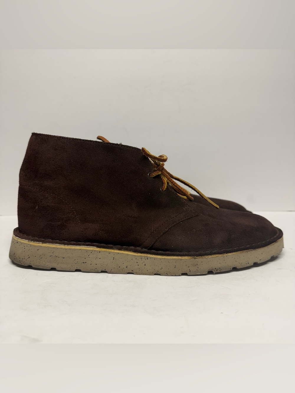 Clarks Mens Desert Hi Top Lace Up Office Business Work Boots Suede Brown Size 9